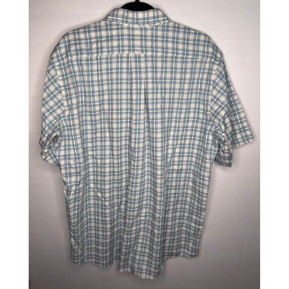 L.L. Bean Traditional Fit Button Down Shirt Green Blue Plaid Men’s Size Large R - Picture 4 of 5